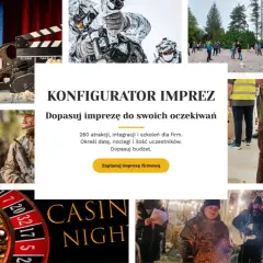 Ognisko integracyjne: od kina po paintball, od gotowania po kasyno. Konfigurator imprez dopasuje atrakcje do Twoich oczekiwań.