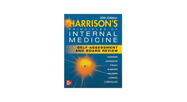 Okładka "Harrison's Principles of Internal Medicine, 20th Edition: Self-Assessment and Board Review". Zawiera przykłady testów Harrisona.