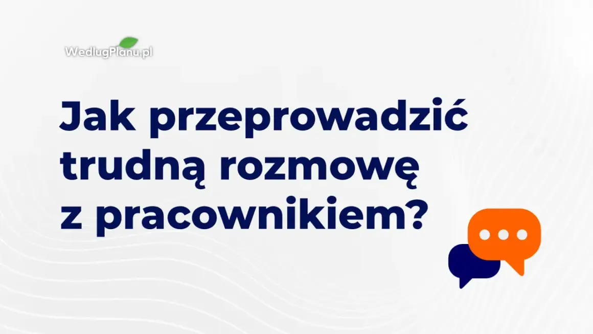 Jak przeprowadzić trudną rozmowę z pracownikiem? Poradnik dla menedżerów. Ikony dymków rozmowy.
