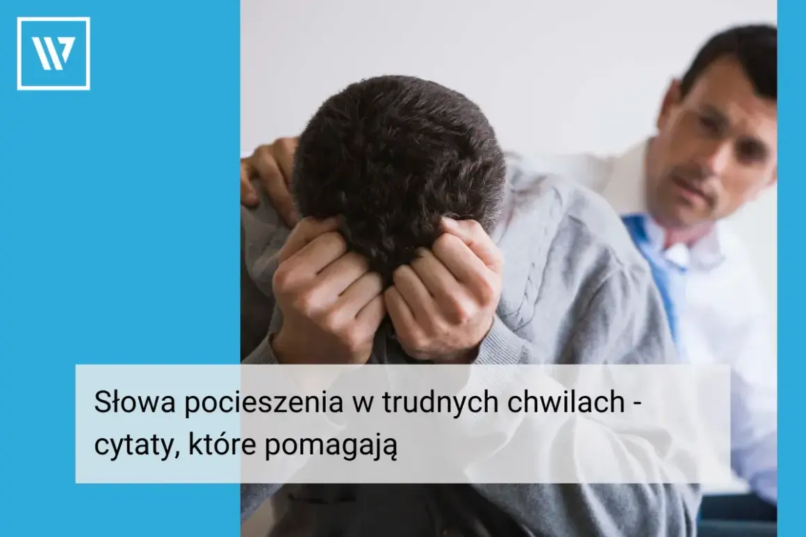 Mężczyzna pociesza przyjaciela w trudnych chwilach. Szuka wsparcia i oczekiwanie cytaty, które dodadzą otuchy.