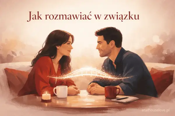 Para rozmawia, tworząc most porozumienia. Unikajcie **braku komunikacji** w związku, budujcie więź.
